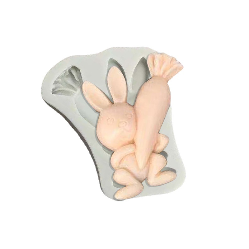 Easter Egg Mold Bunny Silicone Mold DIY Chocolate Cake Decoration Baking Tools Drop Glue Mold