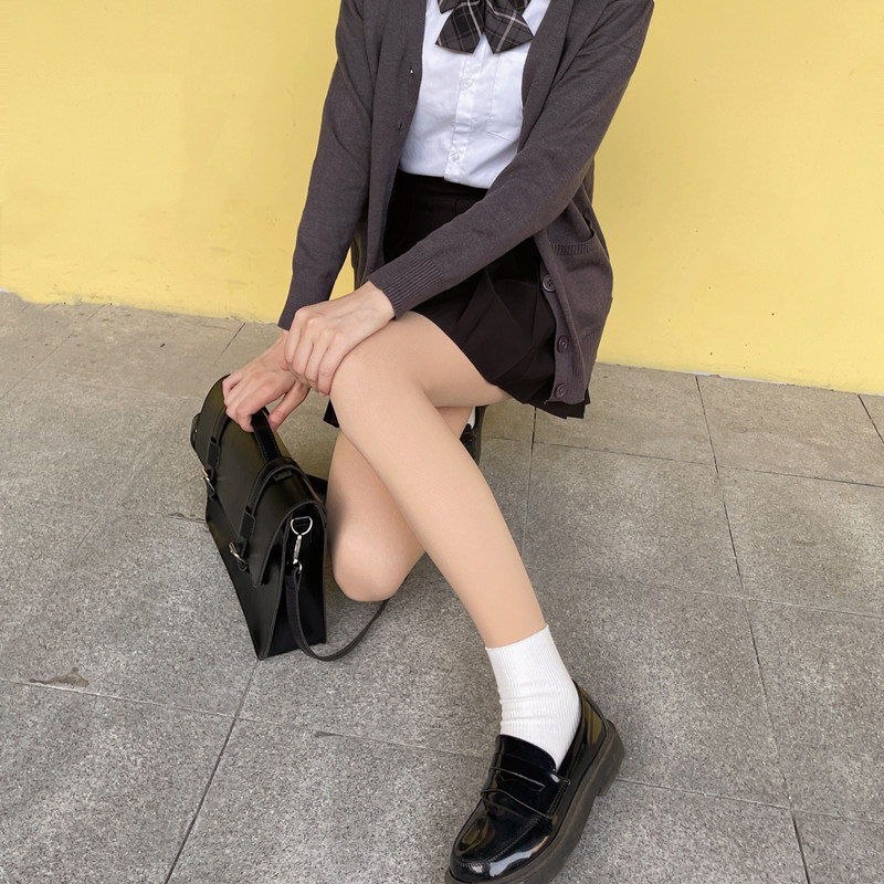 2023 autumn and winter double-layer light leg socks artifact plus velvet padded false flesh skin color anti-hook silk arbitrary cut leggings