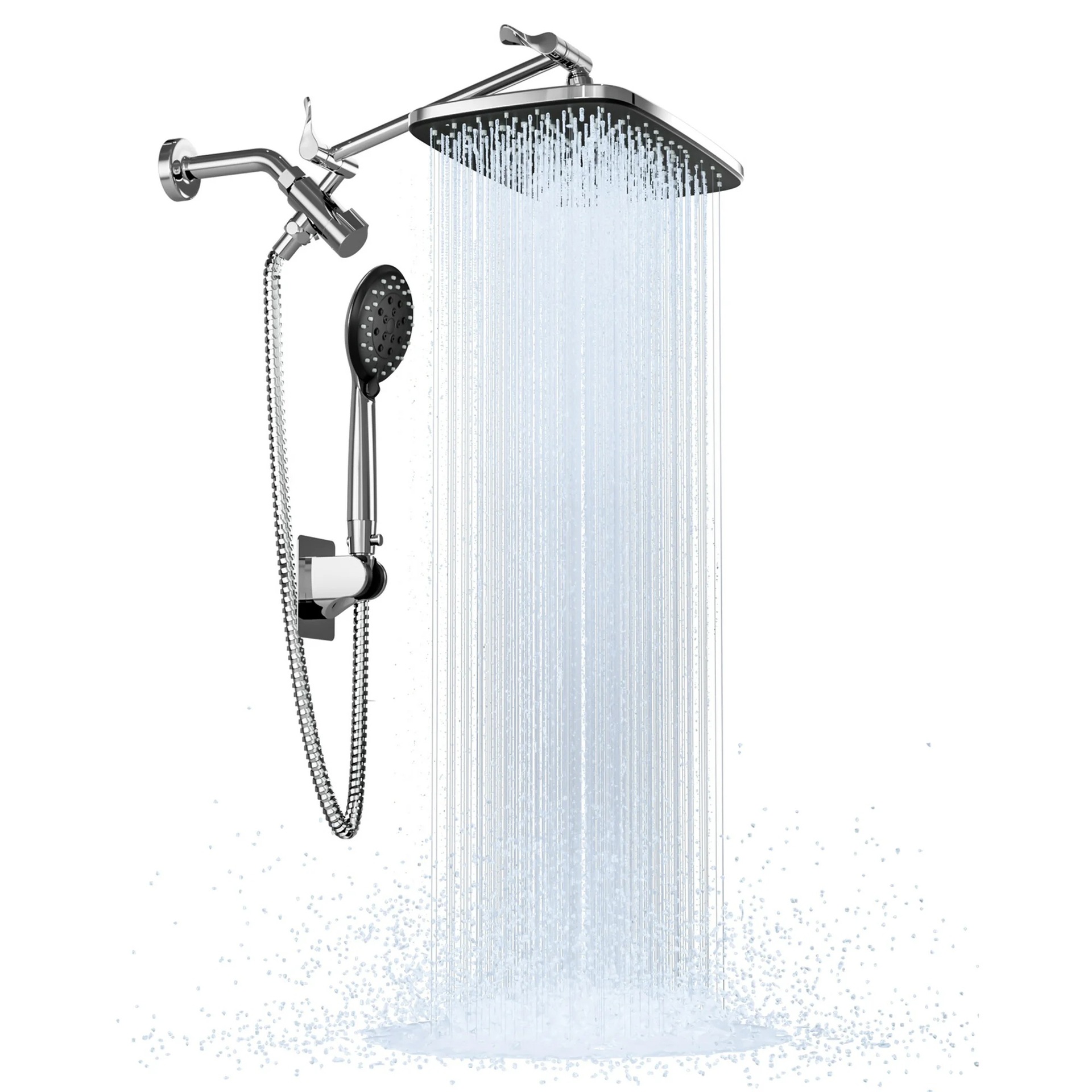Cross-border American concealed shower head shower suit socket extension rod bracket stainless steel hand shower suit
