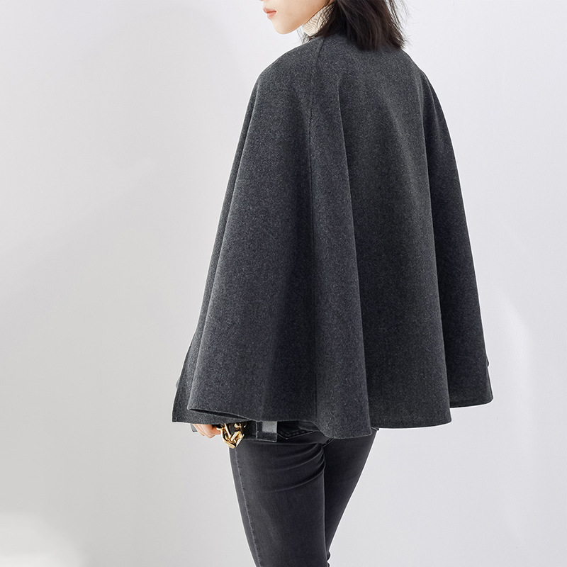 Lotte New 2022 Japanese Thickened Round Neck Sleeveless Cardigan Long Shawl Coat Women's Woolen Coat Explosions