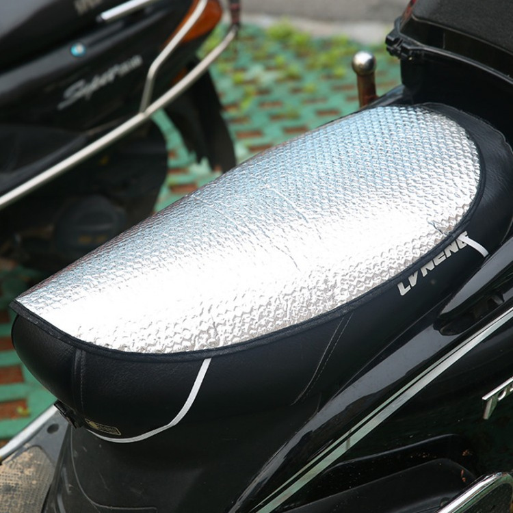 Electric Car Sunscreen Mat Old Motorcycle Heat Insulation Seat Cover Aluminum Foil Reflective Anti-perm Pad Battery Car Cushion Cover