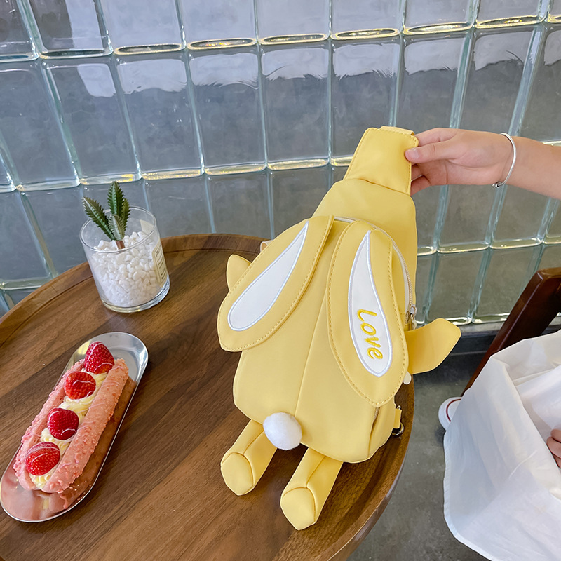 Children's Bag Women's 2022 Summer New Cute Rabbit Ears Shoulder Crossbody Bag Japanese Casual Chest Bag Women's Trendy