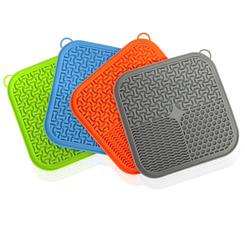Pet Licking Pad Amazon Silicone Pet Eatware Sucker Licking Pad Slow Pad Anti-choking Slow Pot Dog Licking Pad