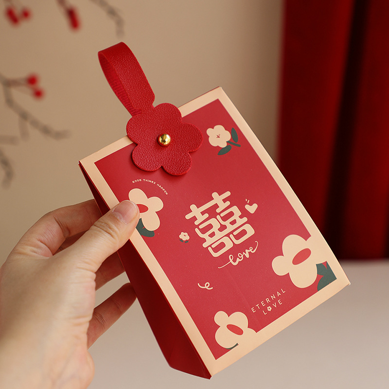 Wedding Candy Box 2023 New Internet Celebrity Wedding Special Bag Advanced Feeling Accompanying Gift Candy Gift Box Empty Box