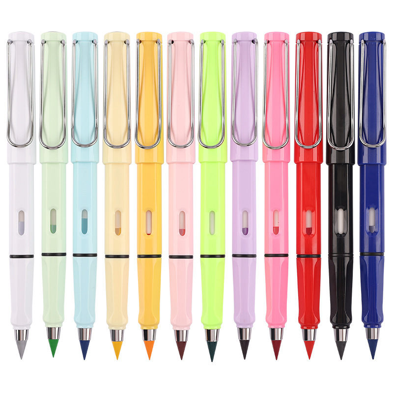 Color Eternal Pencil Erasable Positive Pencil Non-sharpened Pencil Non-toxic Non-ink Replaceable for Students