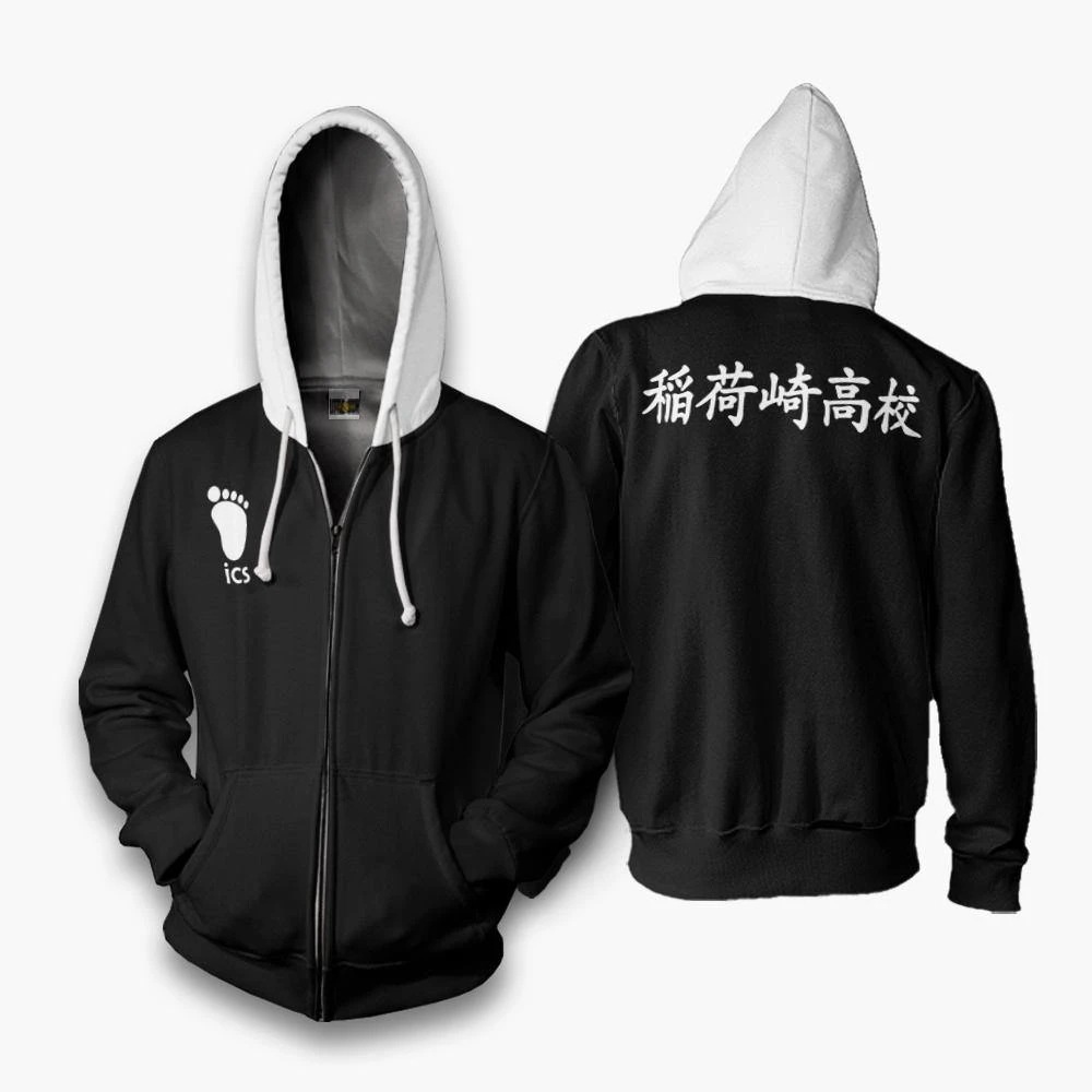 New 3D Anime Volleyball Junior cos play Zipper Hooded Sweatshirt 3D Digital Printing Clothing