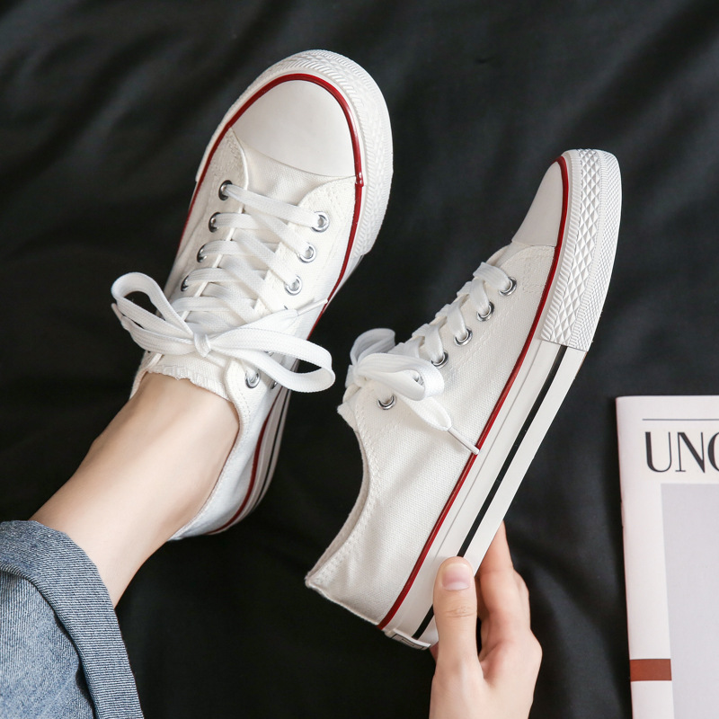 Korean-style low-top canvas shoes for men and women lovers shoes trendy shoes casual students retro lace-up low-top board shoes for students
