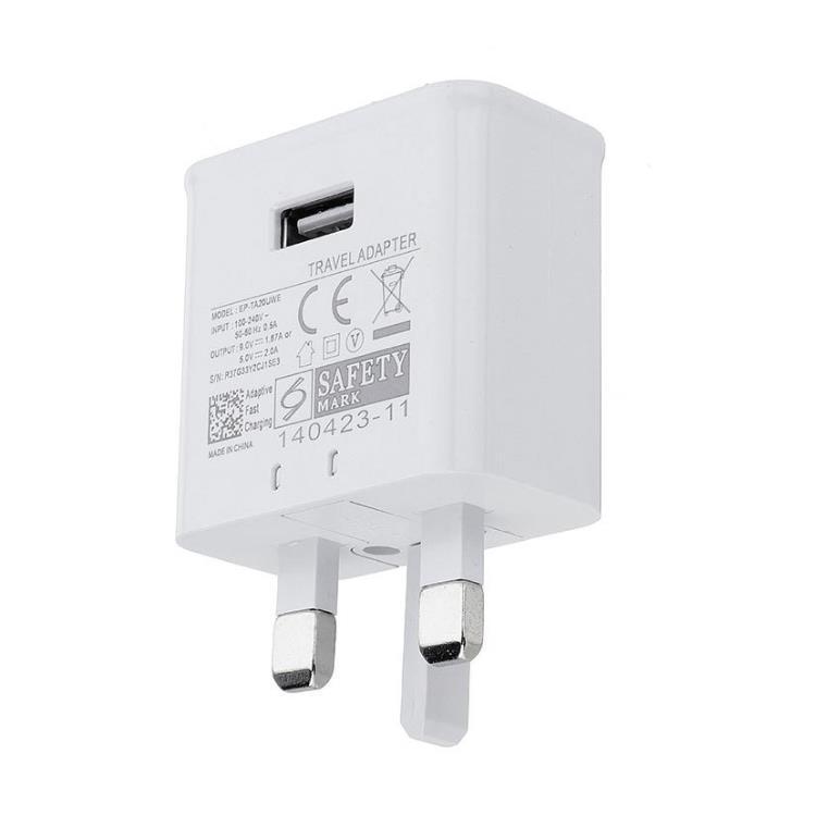 Three-legged British standard 3.0 fast charging charger is suitable for Samsung S6/7/8/10 mobile phone Universal USB charging head 2A