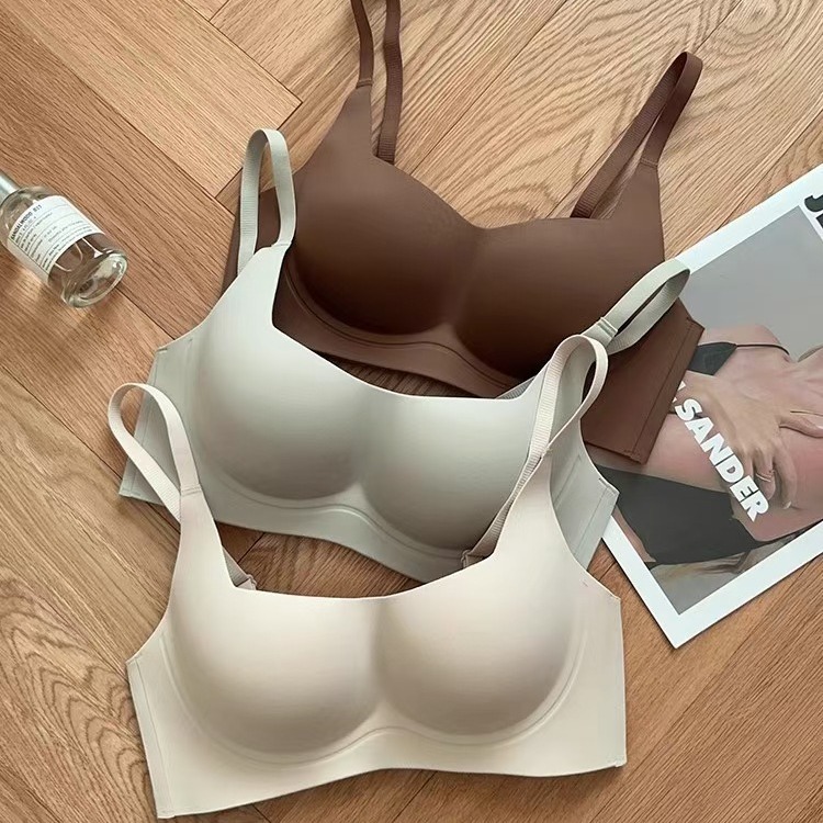 Push up underwear girl's small chest big upper collection breast anti-sagging soft support wireless breast collection bra