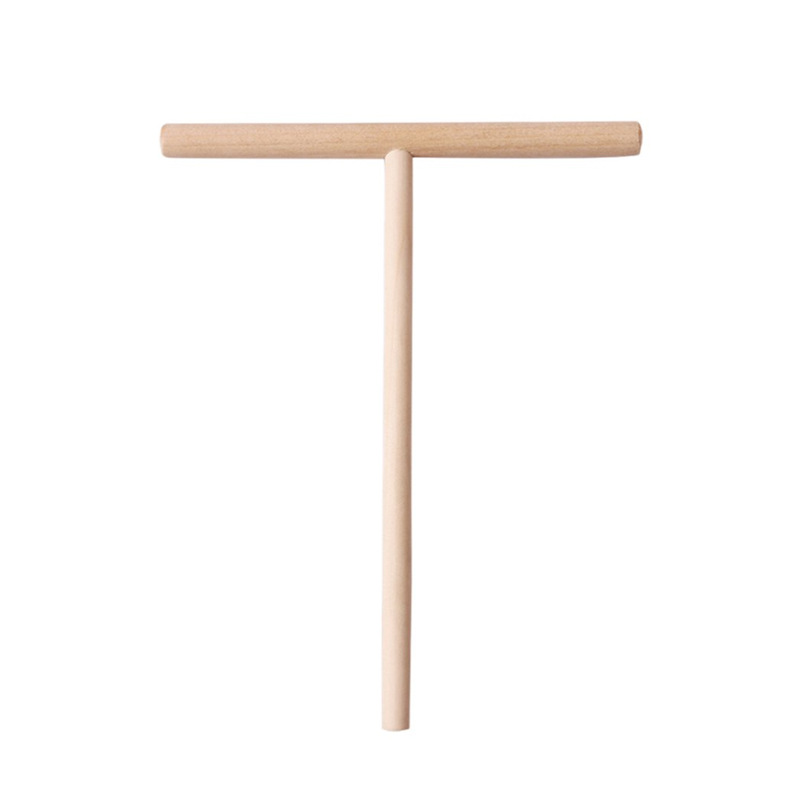 Pancake fruit rake round pancake fruit tool T-shaped egg cake scraper diy paste wooden tool