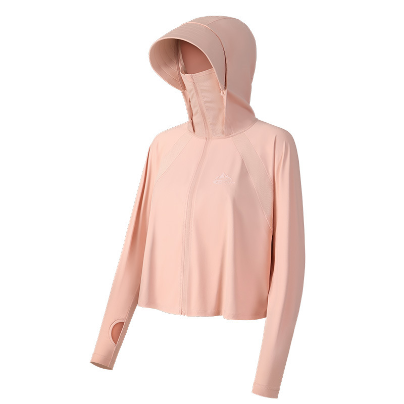 Sunscreen Clothing Women's Spring and Summer Sunshade Breathable Anti-UV Thin Original Yarn Ice Silk Sunscreen Clothing Hooded Mask