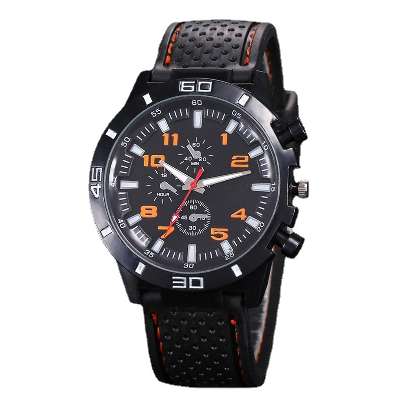 Explosive AliExpress ebay glue fashion Sports men's watch car line strap silicone student watch wholesale