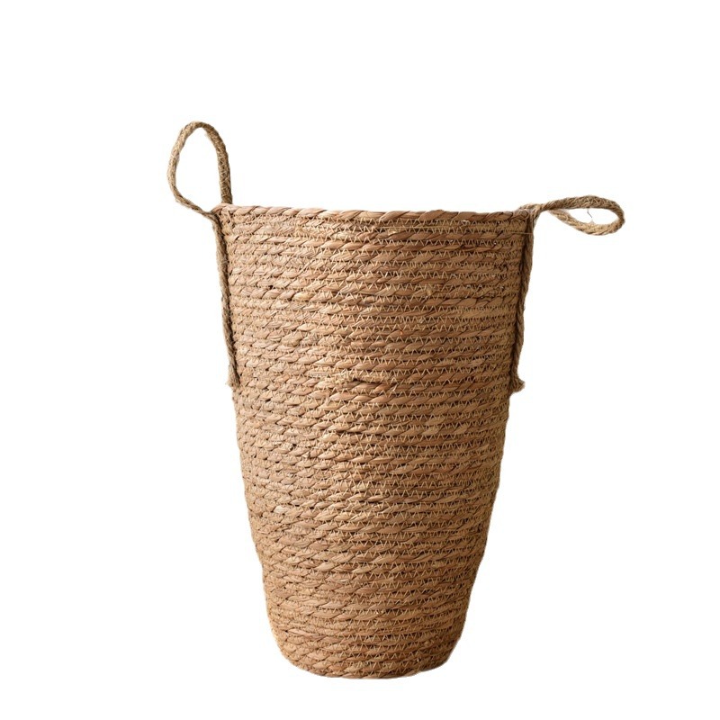 Nordic straw woven flower basket Large Vase decoration living room flower arrangement starry dried flower modern minimalist rattan flower pot