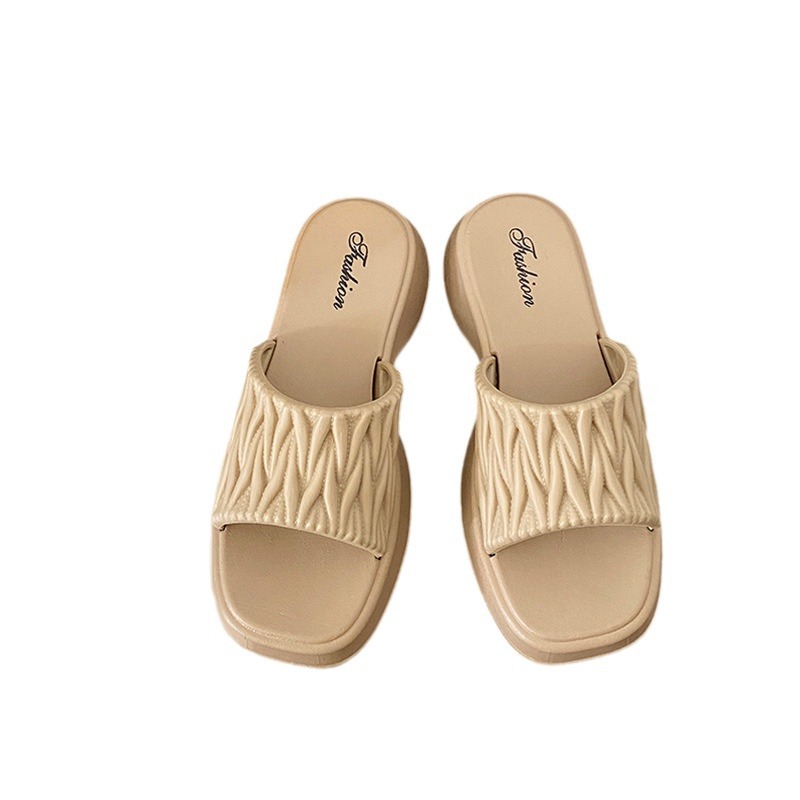 Summer new platform sandals women's fairy style versatile high-grade casual beach shoes flip-flops