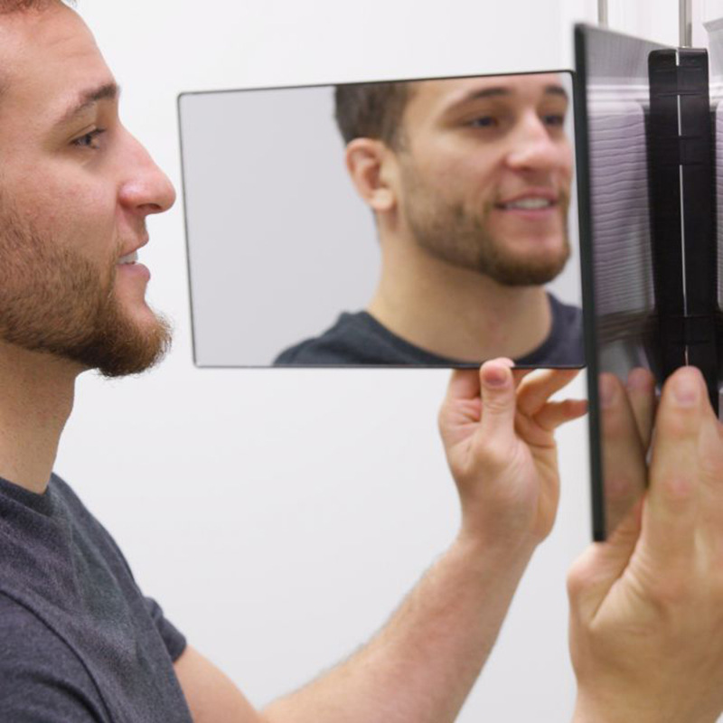 Cross-border new retractable adjustable hanging Three mirrorLED makeup folding Three mirror spot