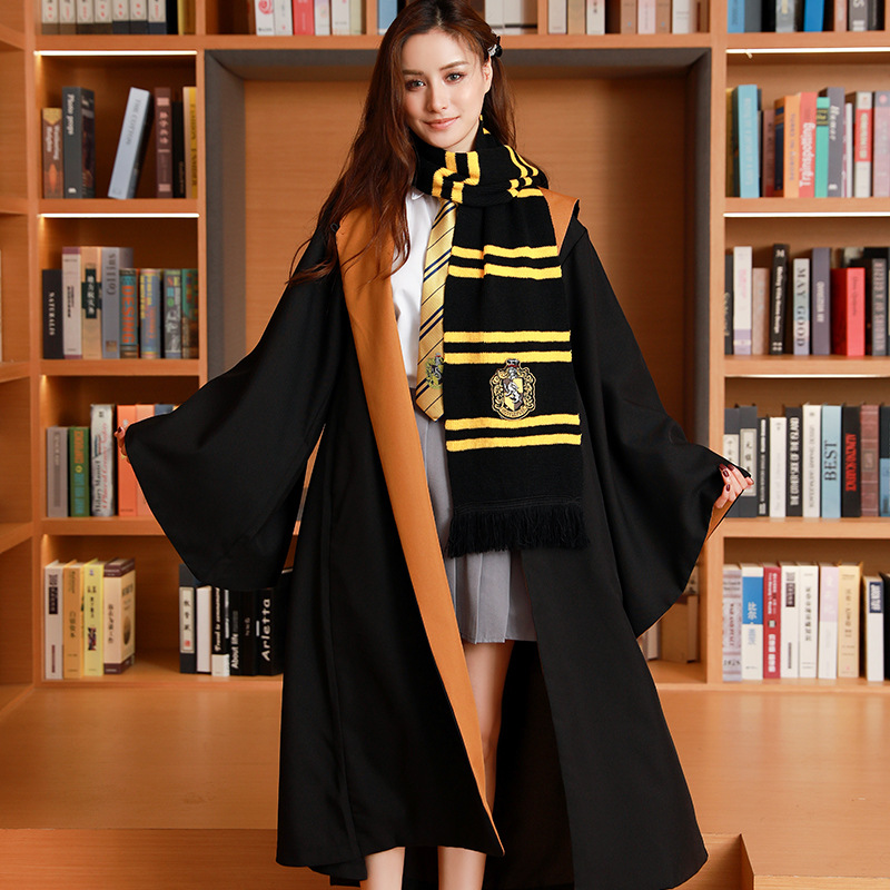 Harry Potter Scarf Warm Thickened Slytherin Hogwarts Ravenclaw Gryffindor Tassel Scarf