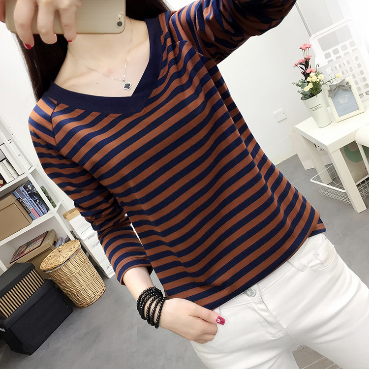 200kg fat mm cotton V-neck long sleeve T-shirt women's 2023 Autumn New loose large size bottoming shirt ins Jacket Women