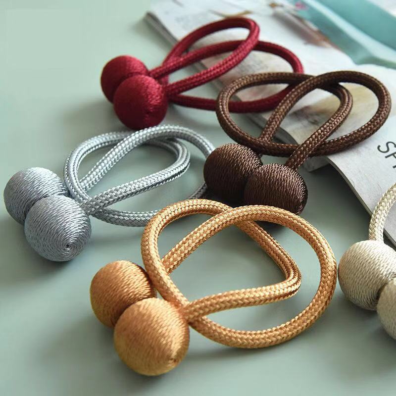 Factory Direct Curtain Strap Strap Strap Curtain Accessories Magnet Non-perforated Creative Lanyard Hanging Ball Modern Simple