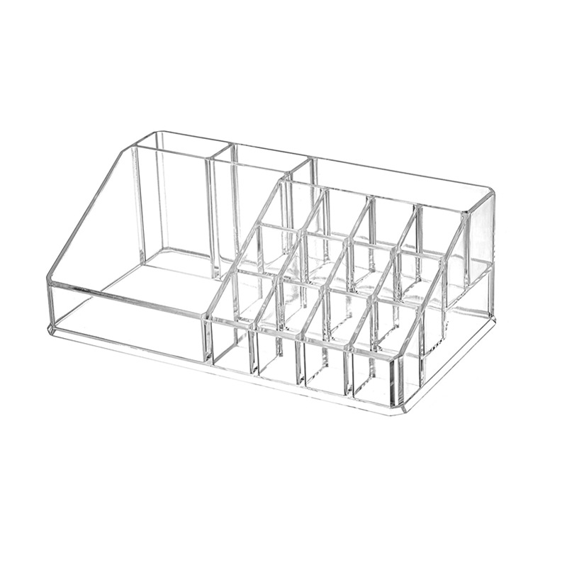 16格口红架收纳盒亚克力透明桌面多格化妆品收纳盒唇膏唇彩置物架