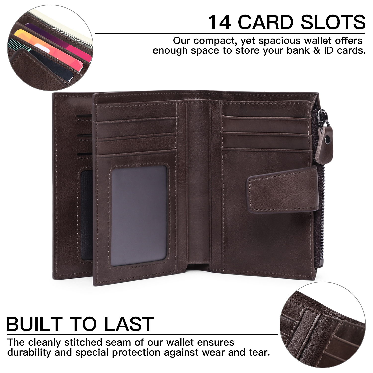 Men's Short Leather Wallet Top Layer Color Cowhide Korean Style Fashion Casual Wallet Driver's License Wallet