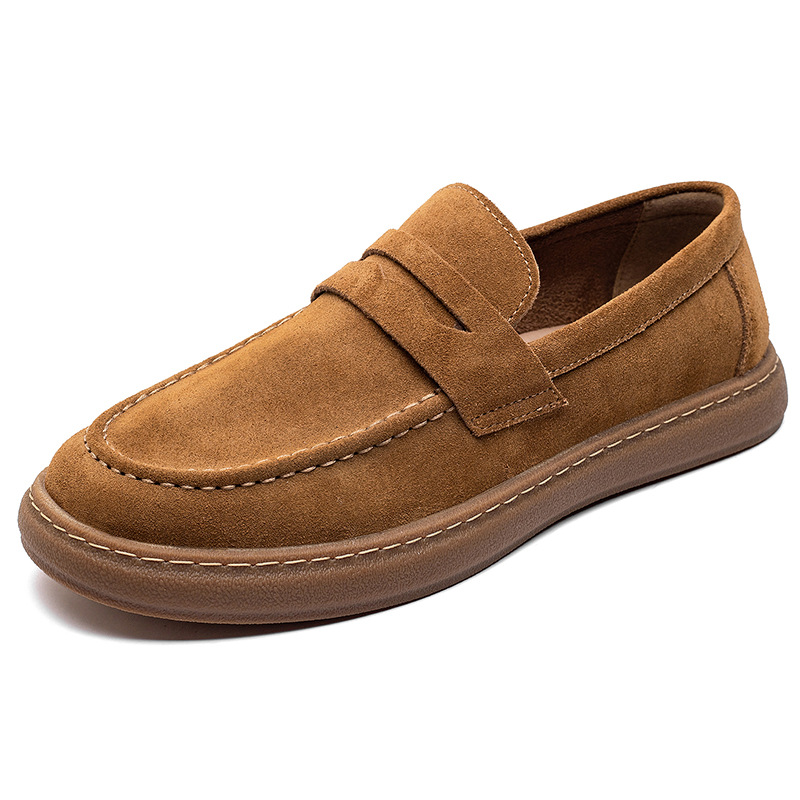 Summer New Genuine Leather Fool Men's Shoes Classic Vintage Men's Low-cut Single-layer Shoes All-match Breathable Comfortable Casual Shoes