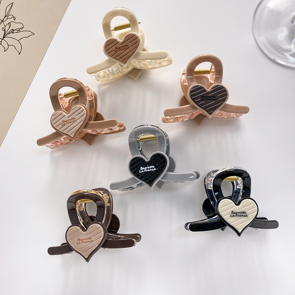 Neue liebe haar clip halb haar krawatte mode haarnadel kinder haar zubehör außenhandel heißer verkauf kopfschmuck kleine größe shark clip 7cm_voghion.com