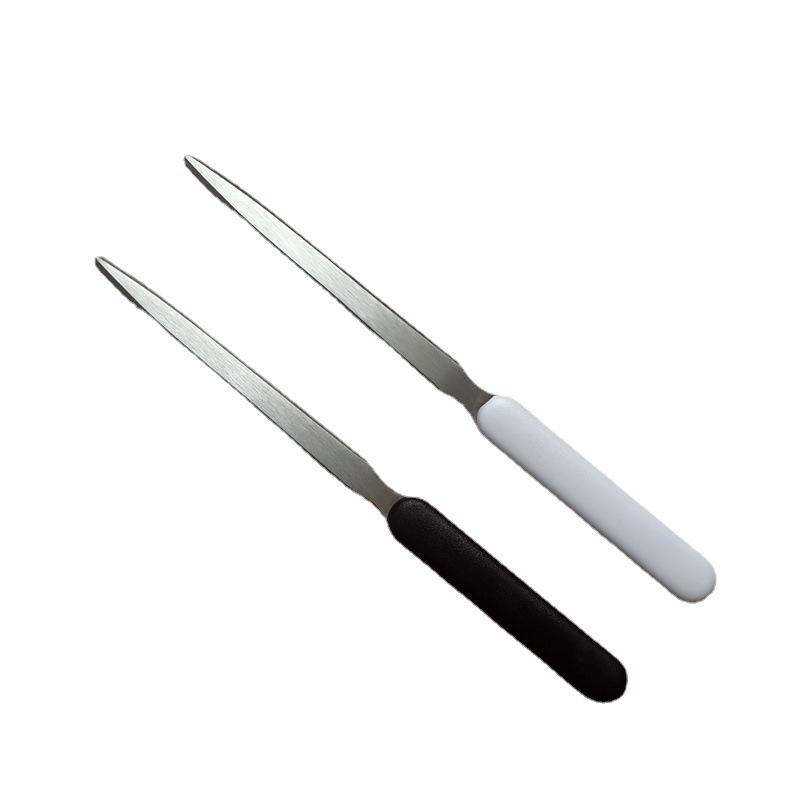 Factory Wholesale Office gift letter opener 19cm stainless steel plastic handle white cross-border envelope knife spot