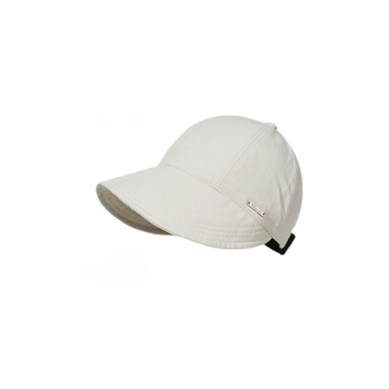 Fall 2023 Women's plain face-looking small fisherman hat big head circumference UV-proof casual all-match wide brim