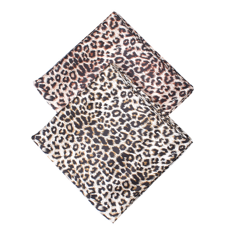 Spring New leopard print small leopard dot silk scarf 90*90 satin square silk scarf wholesale