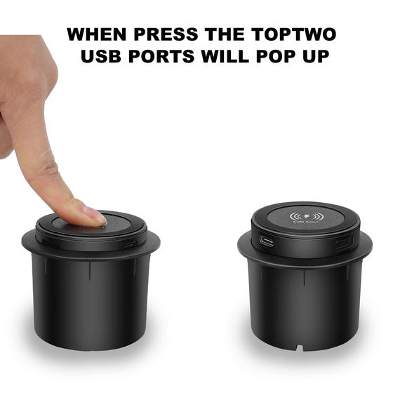 50W embedded wireless charger supports PD22W QC18W high-power fast charging mobile phone three-in-one wireless charging