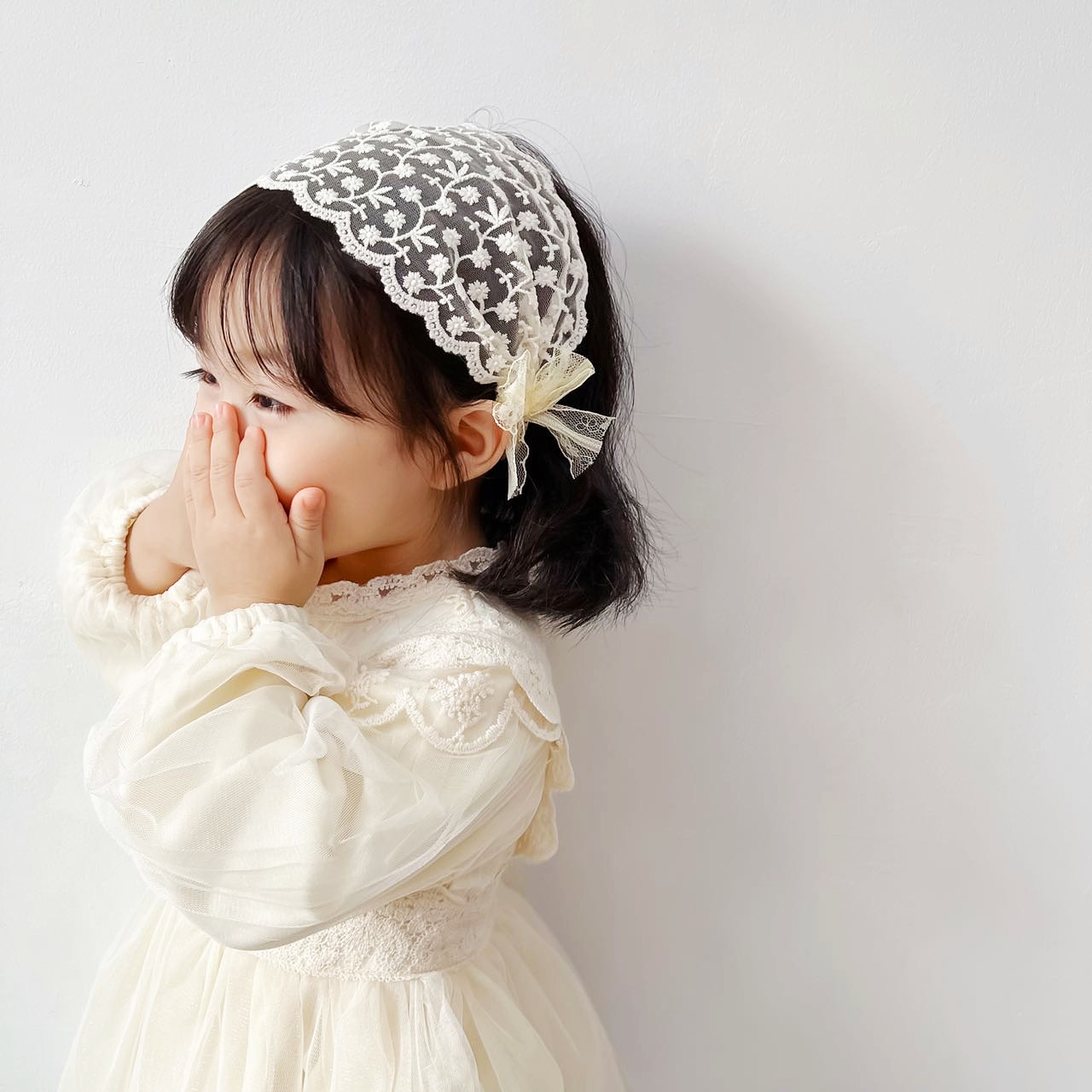 New Korean Style Retro Princess Style Lace Children Flower Girl Hair Band Hair Accessories