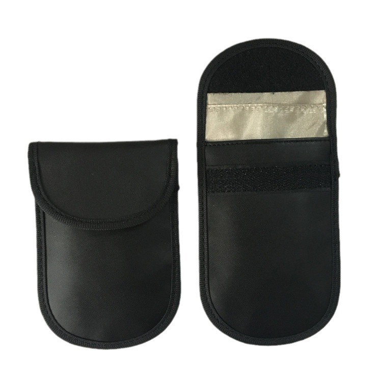 New foreign trade hot double-layer round car key shielding key case radiation-proof mobile phone bag signal shielding bag