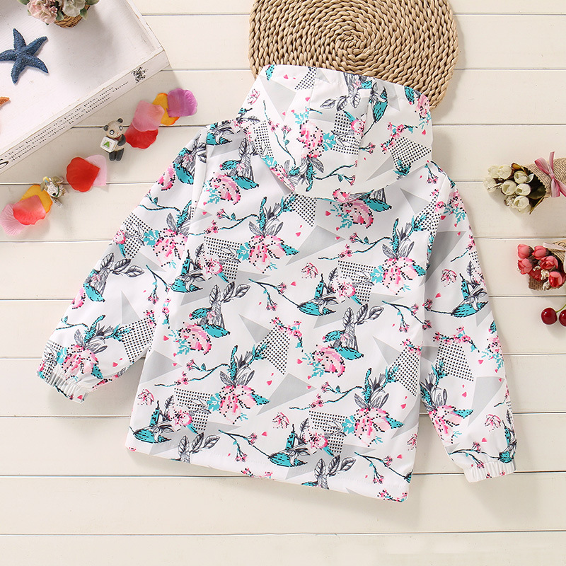 Cross-border girls' spring coat 2024 new medium and large children's windproof jacket children's waterproof fashion spring and autumn top