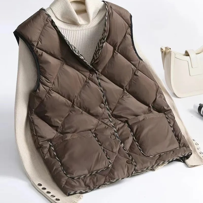 One-piece delivery vest autumn and winter New down cotton vest women's versatile Korean style Loose Women's vest new vest