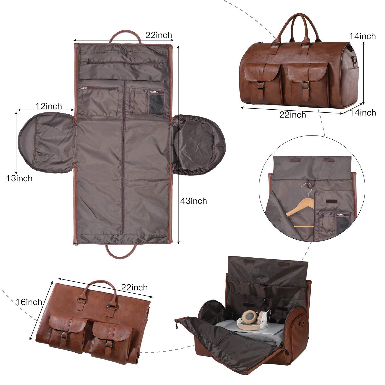In stock new convertible travel bag clothing bag luggage bag 2 in 1 hanging handbag suit business travel bag