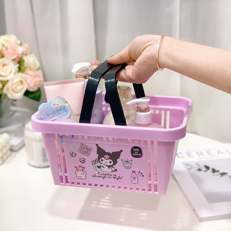Creative Home Cute Bath Basket Kulomipacha Dog Bathroom Hand Basket Toiletries Storage Basket Bath Basket