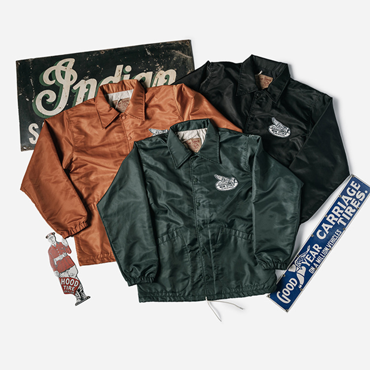 Men's waiter NON STOCK nylon coach jacket men's motorcycle riding waterproof jacket waffle lining