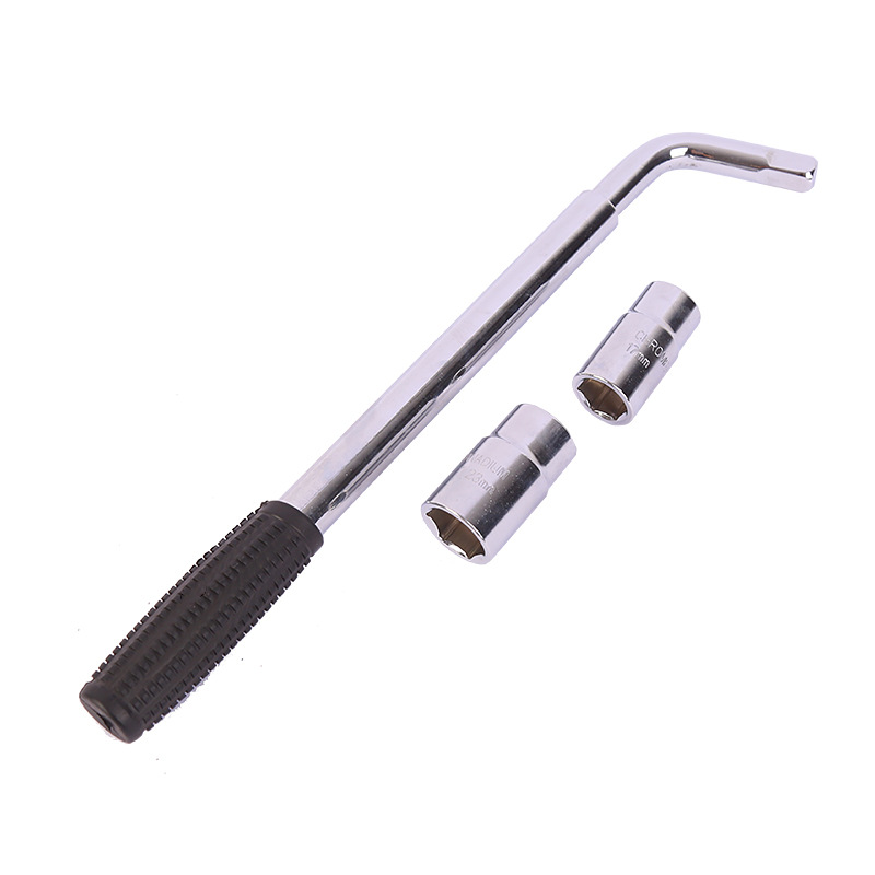 Multifunctional tire wrench socket wrench tool tire change car labor-saving disassembly sleeve telescopic bending rod