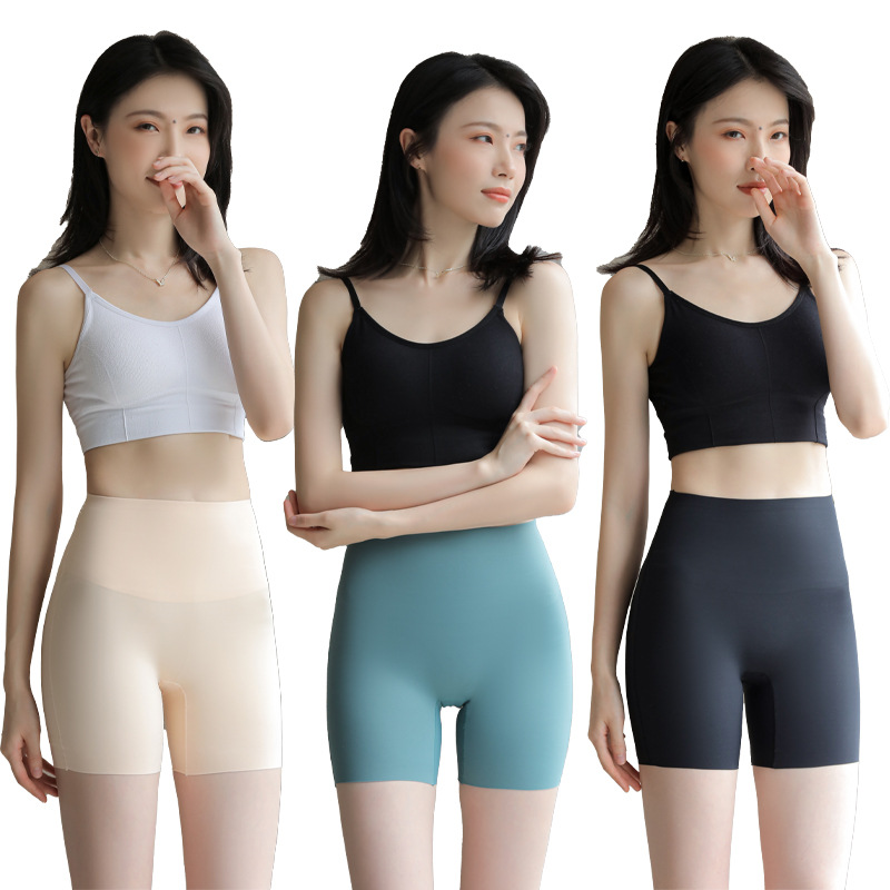 High waist belly contracting safety pants women's summer thin anti-exposure seamless belly contracting strong waist hip lifting leggings
