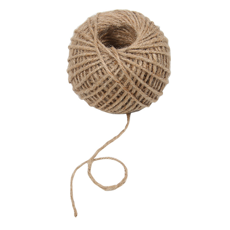Hemp rope two-strand 2mm three-strand 4mm handmade DIY accessories natural primary color jute tag rope for photo wall