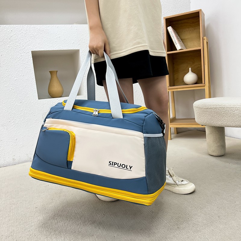 New large capacity fitness bag wet and dry separation training sports bag portable luggage bag waterproof travel bag for men and women