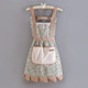 Strap Canvas Floral Princess Dress Towel Pocket Green