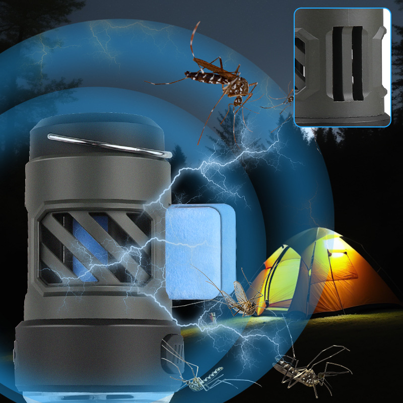 Cross-border new LED mosquito repellent camping light outdoor lighting flashlight multifunctional camping light tripod camping light