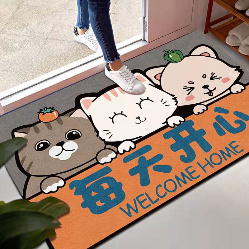 Cartoon floor mat entrance door mat bedroom door mat bathroom non-slip mat household bathroom absorbent carpet