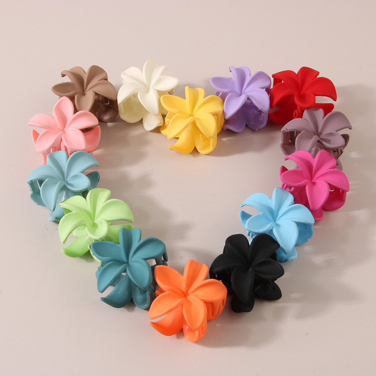 Cross-border  4CM Candy Color Egg Flower Small Grab Clip Simple Flower Hairpin Small Shark Clip Hair Accessories_voghion.com