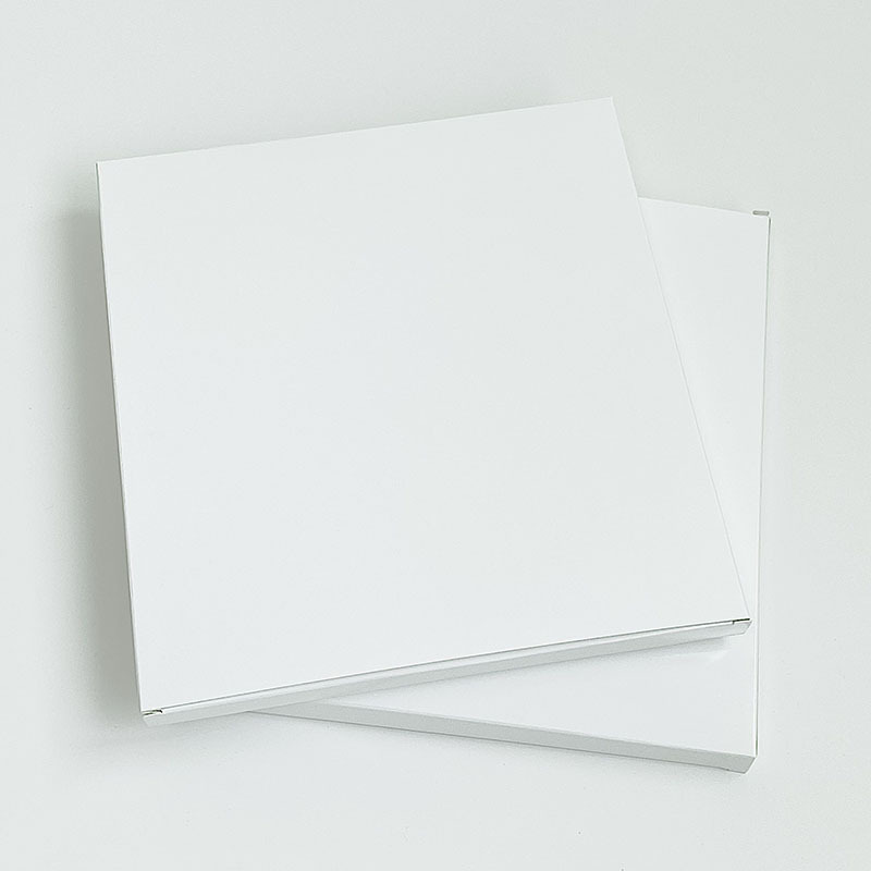 Spot square flat white paper box long flat cardboard box duck tongue hat printing color Doppler ultrasound long empty white packaging box