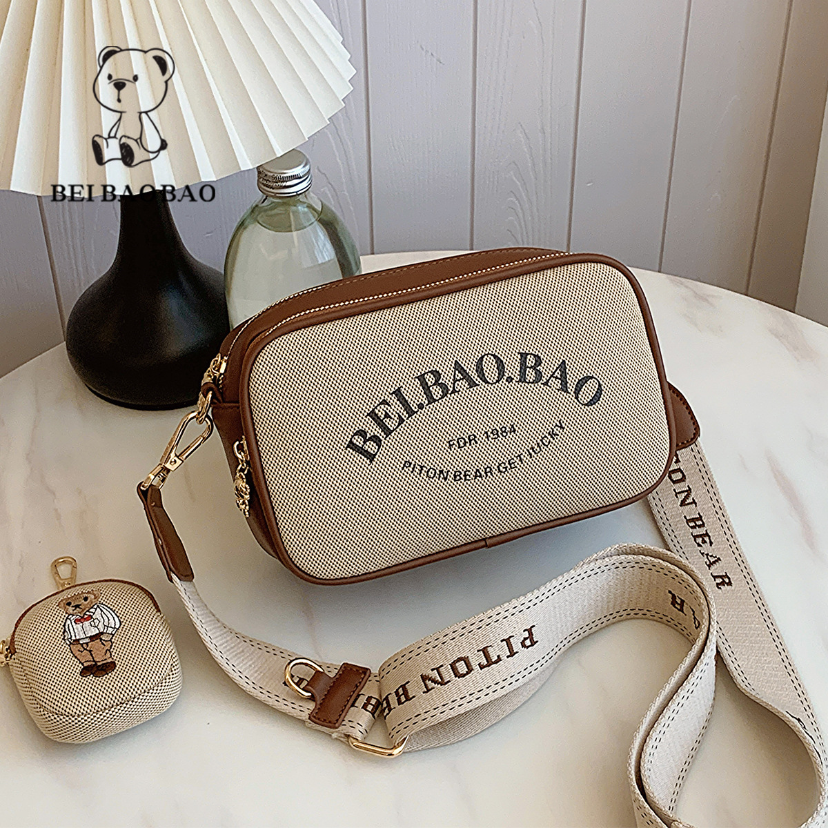 North Bag Source Factory 2025 New Women's Embroidered Small Square Bag Summer Fashionable All-match Shoulder Crossbody Bag