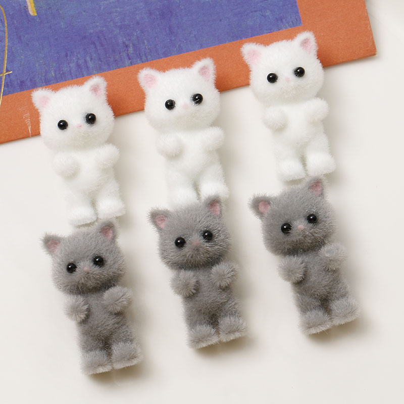 漫画かわいい 3d 白子猫半穴帽子イヤリングペンダント Diy ジュエリーアクセサリーふわふわぬいぐるみかわいいマンガスタイル|undefined