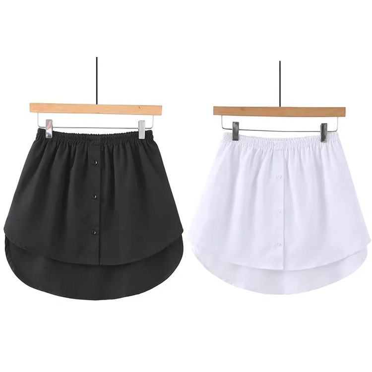 All-matching new shirt fake hem sweater with women's inner Korean style A- line skirt cover fart curtain