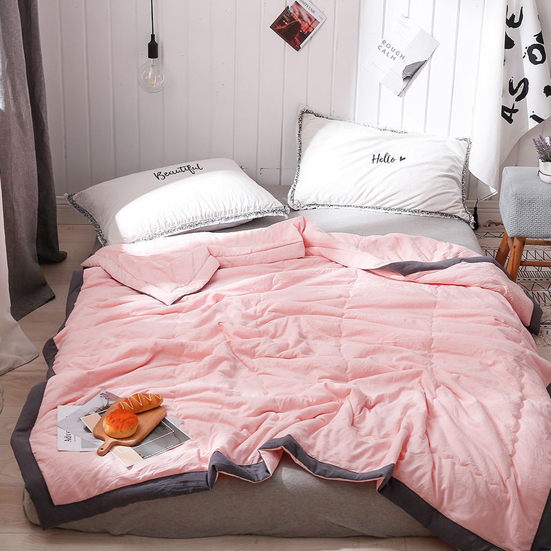 [Washed Cotton. Factory Sales] Air-conditioning Quilt Summer Quilt Spring and Autumn Thin Quilt Core Single Double Children Student Quilt
